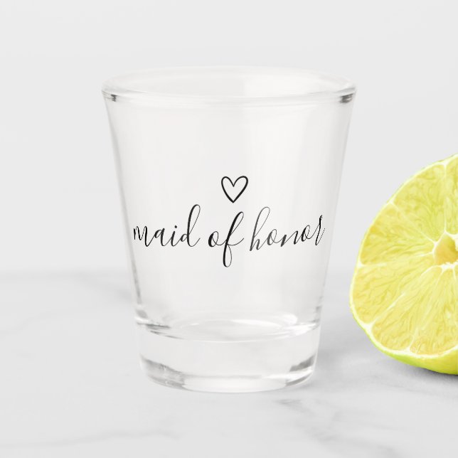 Maid of Honour | Customizable Script Name Shot Glass (Front)