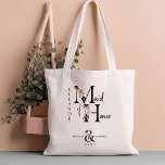 Maid of Honour Flower Letter Boho Floral Wedding Tote Bag<br><div class="desc">Maid of Honour tote bag to personalize for your Maid of Honour. Maid of Honour is lettered with neutral boho floral letters and handwritten script. You can also add the name of the bride and groom and their wedding date, which frames a co-ordinating floral ampersand. Lovely wedding party keepsake gift...</div>