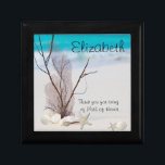 Maid of Honour Gift Box, Beach ,Shells,Sand Dollar Gift Box<br><div class="desc">Maid of Honour,  Bridesmaid Gift Box for your Beach Wedding. Decorated with Shells,  Sand Dollar. Customize text and font. Create a gift box for anyone who loves the ocean.</div>