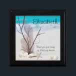 Maid of Honour Gift Box, Beach ,Shells,Sand Dollar Gift Box<br><div class="desc">Maid of Honour,  Bridesmaid Gift Box for your Beach Wedding. Decorated with Shells,  Sand Dollar. Customize text and font. Create a gift box for anyone who loves the ocean.</div>