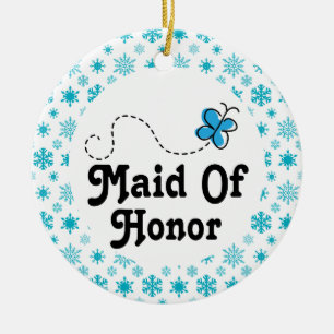Maid Of Honour Gift Christmas Wedding Ornament