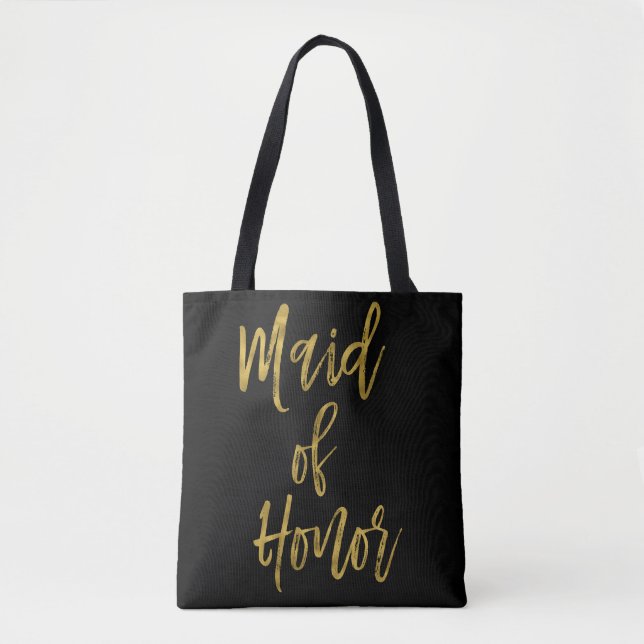 Maid of Honour Gold Wedding Bag (Front)