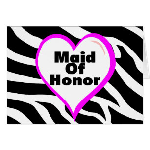 Maid Of Honour (Heart Zebra Stripes)