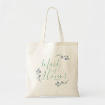 Maid of Honour, Lavender & Sage Floral Tote