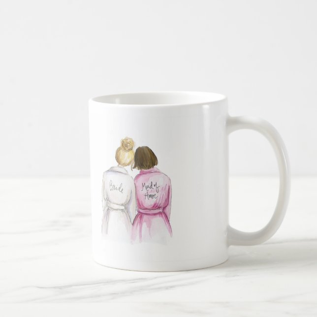 Maid of Honour? Mug Blonde Bride Brunette Bob Maid (Right)