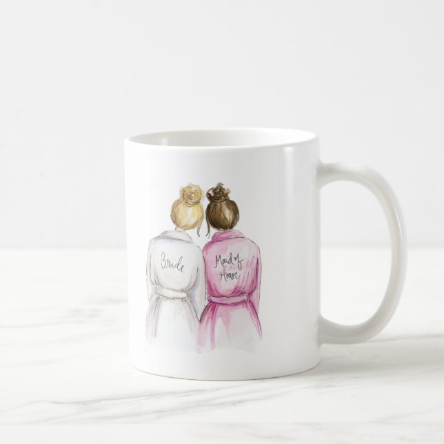Maid of Honour? Mug Blonde Bride Brunette Maid (Right)