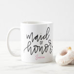 Maid of Honour Mug - Customizable Lettering Design<br><div class="desc">Customizable Maid of Honour mug in a calligraphy design.</div>