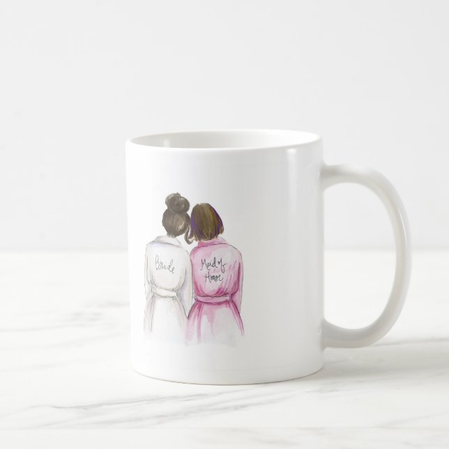 Maid of Honour Mug Dk Br Bun Bride Br Bob Streaks  (Right)