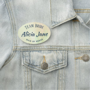Maid of honour name personalized team bride tag