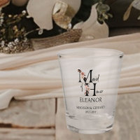 Maid of Honour Neutral Floral Letter Bridal Party