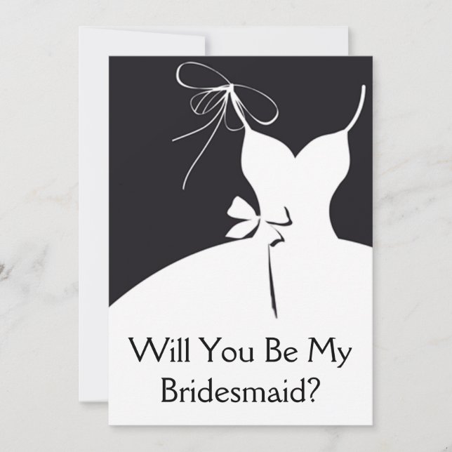 Maid of Honour Or Bridesmaid Invitation (Front)