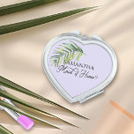 Maid of Honour Palm Leaf Any Colour Bridal Party Makeup Mirror<br><div class="desc">Bridal party gift to personalize for your Maid of Honour - or anyone in your wedding party. Maid of Honour is lettered in swirly handwritten calligraphy and, you can easily switch this to a different role, by entering the design tool. The design features a watercolor tropical palm leaf and you...</div>