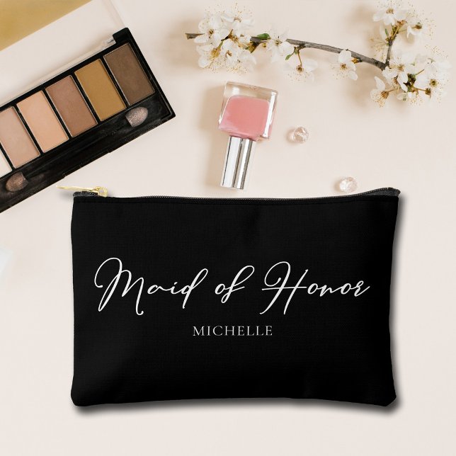 Maid of Honour Personalized Chic Bachelorette Part Accessory Pouch (Creator Uploaded)