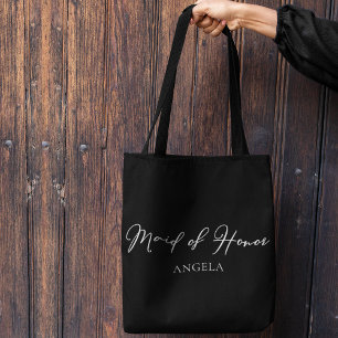 Maid of Honour Personalized Chic Minimalist Weddin Tote Bag