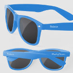 Maid of Honour Personalized Script Name Sunglasses<br><div class="desc">Add the name of the Maid of Honour to customize in a modern script typography font. Other side says Maid of Honour but can be changed to suit your occasion.</div>