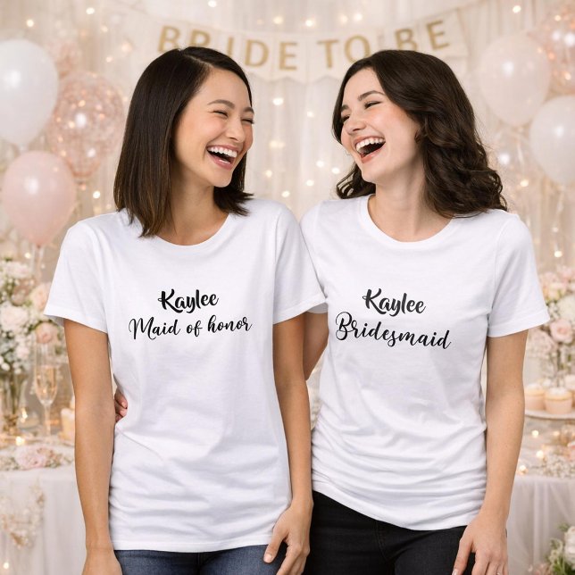Maid of Honour Personalized  T-Shirt (Creator Uploaded)