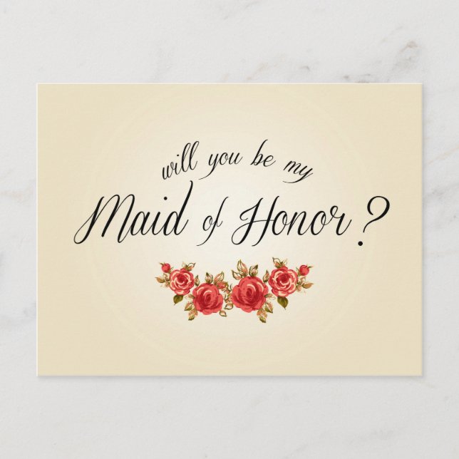 Maid of Honour Postcard (Front)