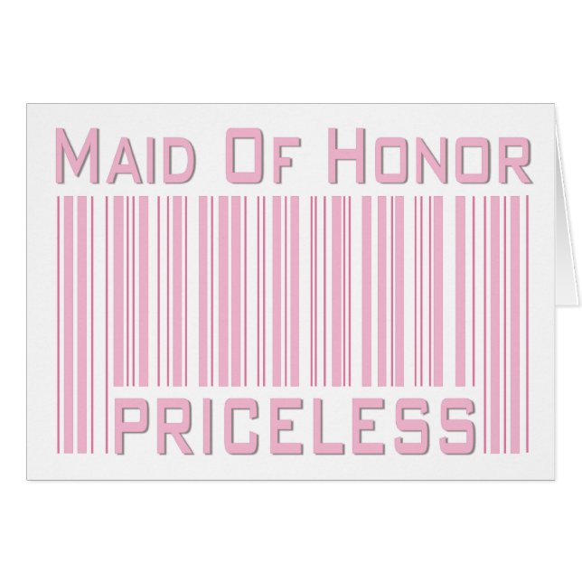 Maid of Honour Priceless (Front Horizontal)
