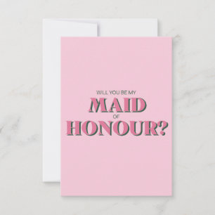 Maid of Honour Proposal Card