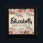 Maid of Honour Proposal Gift Custom Bridal Shower  Gift Box<br><div class="desc">Looking for the perfect gift for your maid of honour? Check out boho cottagecore enchanted wedding theme personalized bridal party jewellery keepsake box! This unique and personalized gift is perfect for any bride-to-be's maid of honour. Not only is it a great way to show your appreciation, but it's also a...</div>