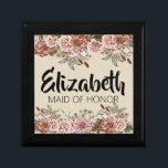 Maid of Honour Proposal Gift Custom Bridal Shower  Gift Box<br><div class="desc">Looking for the perfect gift for your maid of honour? Check out boho cottagecore enchanted wedding theme personalized bridal party jewellery keepsake box! This unique and personalized gift is perfect for any bride-to-be's maid of honour. Not only is it a great way to show your appreciation, but it's also a...</div>