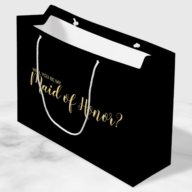 Maid of Honour Proposal Modern Proposal Large Gift Bag (Creator Uploaded)