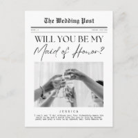 Maid of Honour Proposal, USA Customizable Newspape