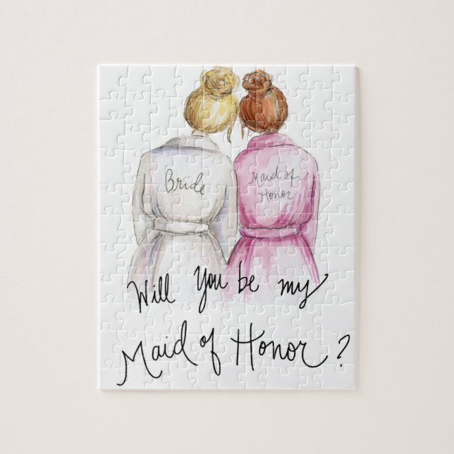 Maid of Honour? Puzzle Bl Bun Bride Red Bun Maid (Vertical)