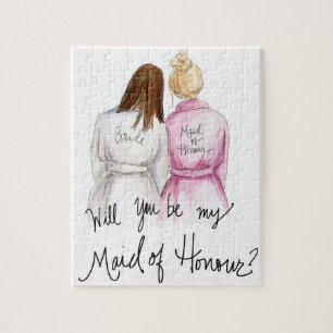 Maid of Honour? Puzzle Br Long Bride Bl Bun Maid