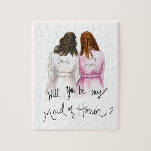 Maid of Honour? Puzzle Br Waves Bride Ab Long Maid