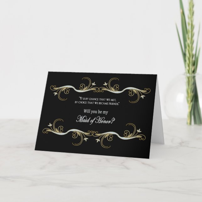 Maid of Honour Request - Best Friend Invitation (Front)