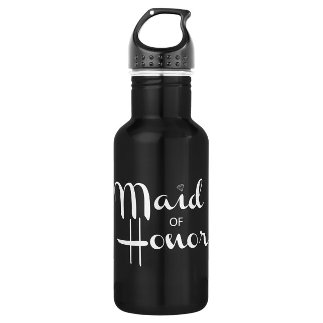 Maid of Honour Retro Script 532 Ml Water Bottle (Front)