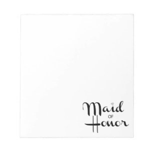 Maid of Honour Retro Script Notepad