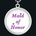 Maid of Honour Simply Love Silver Plated Necklace<br><div class="desc">Maid of Honour gifts,  wedding favours and holiday gift ideas for the bride and her wedding attendants.</div>