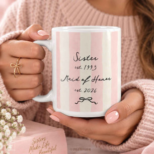Maid of Honour Sister Bridal Party Gift Wedding Coffee Mug