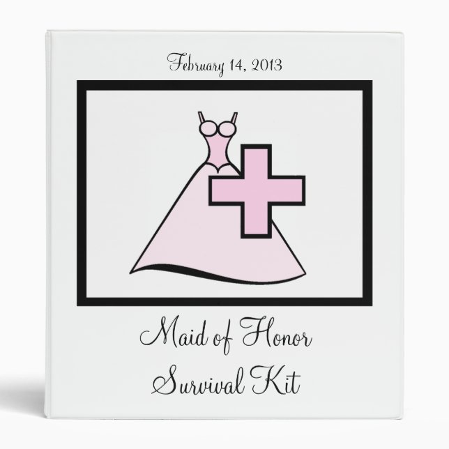 Maid of Honour Survival Kit Binder (Front)