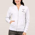 "Maid of Honour/Team Bride" Fleece Hoodie<br><div class="desc">These American Apparel Hoodies will be so much fun for bachelorette parties,  etc. "Maid of Honour" on the front & "Team Bride" on the back. Can be changed to say whatever you wish.</div>