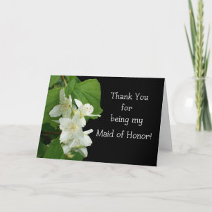 Maid of Honour Thank You Card