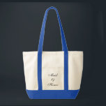 Maid of Honour Tote Bag<br><div class="desc">Tote bag shown in natural/royal blue with text; Maid of Honour. Customize this item or buy as is.</div>