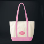 Maid of Honour Tote Bag<br><div class="desc">This tote bag is shown in natural and pink with a maid of honour print. 
Customize this bag or buy as is.</div>