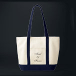 Maid of Honour Tote Bag<br><div class="desc">Tote bag shown in natural/navy blue with text; Maid of Honour. Customize this item or buy as is.</div>