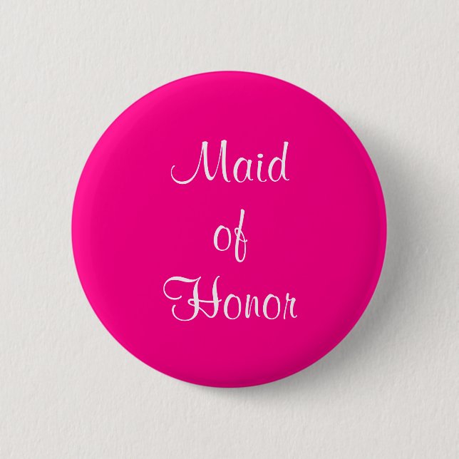 Maid of Honour Wedding 4Hayley 2 Inch Round Button (Front)