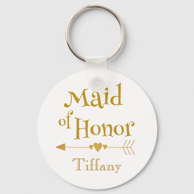 Maid of Honour Wedding Gifts Keychain (Front)