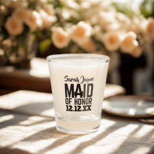 Maid of Honour Wedding Party Shot Glass