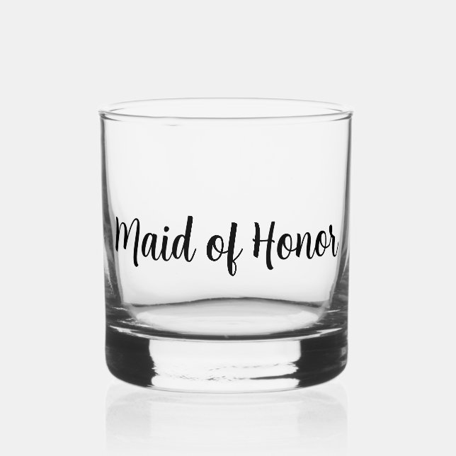 Maid of Honour Wedding Whiskey Glass (Front)