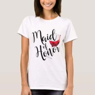 Maid of Honour Wine T-Shirt