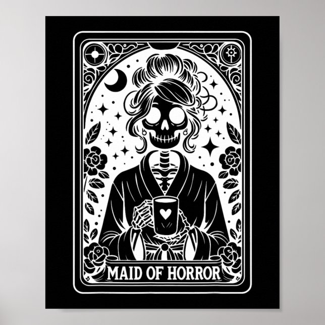 Maid Of Horror Tarot Card Bride Coven Gothic Bache Poster (Front)