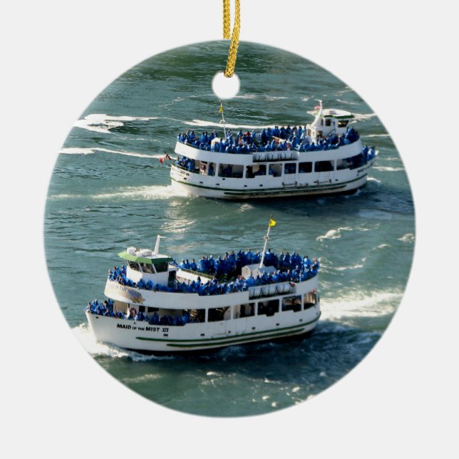 Maid of the Mist Boat: Niagara Falls (ornament) Ceramic Ornament (Front)