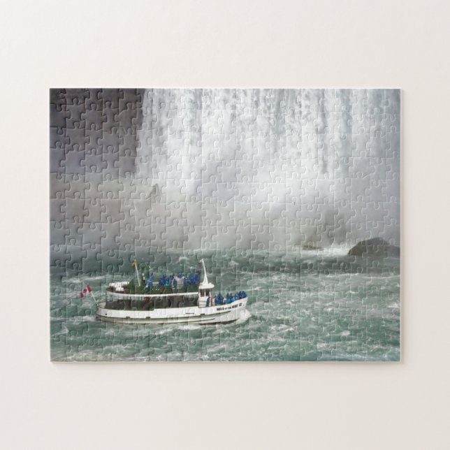Maid Of The Mist Entering The Falls Jigsaw Puzzle (Horizontal)