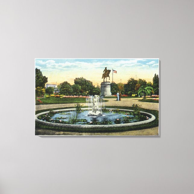 Maid of the Mist Fountain, Washington Statue Canvas Print (Front)